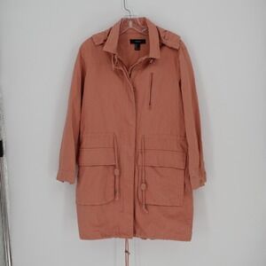 Forever 21 Women's‎ Peach Hooded Drawstring Utility Anorak Jacket Size S
